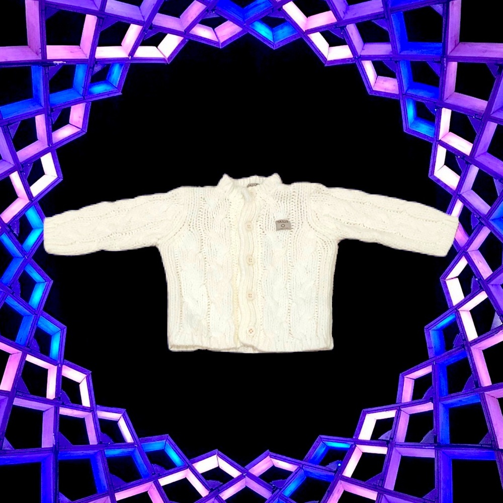 Taille 3 months white knit sweater